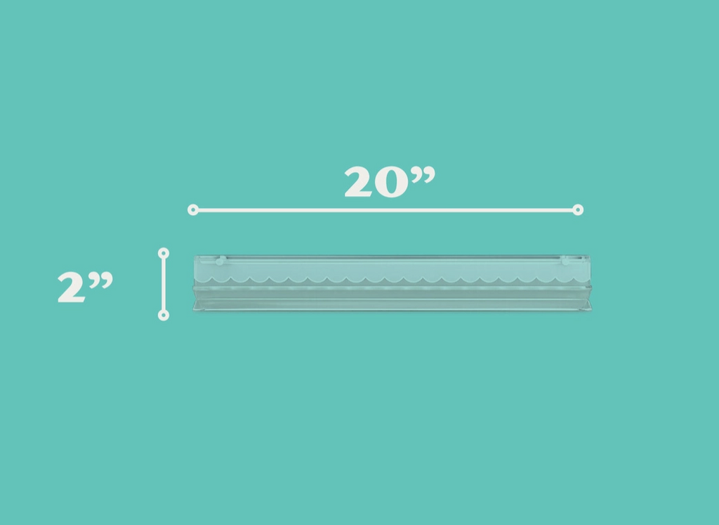 20" Lucite Magnetic Mahjong Rack, Scalloped Edge